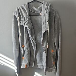 Artistic Taste Naketano Cozy Gray Hooded Jacket Over Size Hood